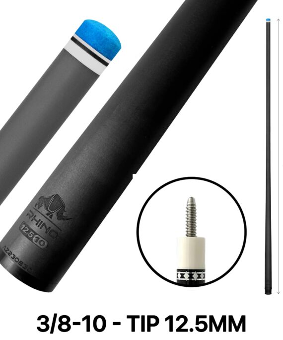 Rhino - 30" - 3/8 x 10 Carbon Pool Cue Single Shaft - 12.5mm
