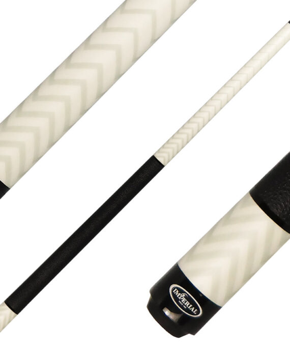 Imperial 13-790 Chevron Series Pool Cue - White with Linen Wrap