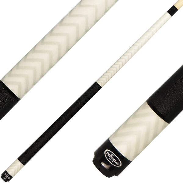 Imperial 13-790 Chevron Series Pool Cue - White with Linen Wrap