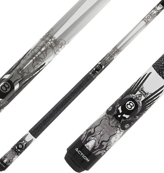 Eight Ball Mafia JREBM01 52" Junior Cue - 8 Ball Skull with Wings