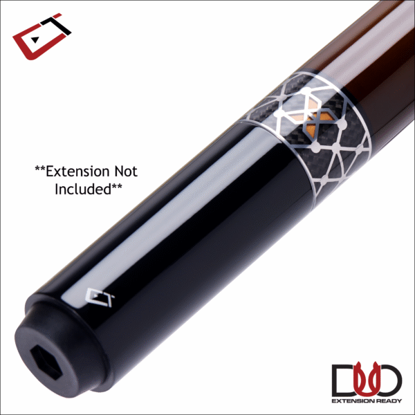 Cuetec 95-122U Cynergy X Amber Pool Cue with Black Poly Wrap - Image 2
