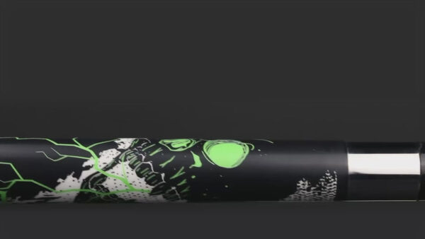 Eight Ball Mafia EBM21 Play Cue - Lime Green Skulls - Image 2