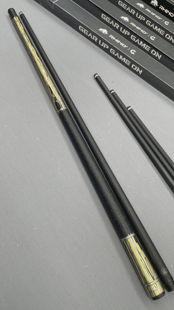 Rhino RCGWBKLW G-W Series Pool Stick - Pale Moon Ebony with Ostrich Leather Wrap - Image 3
