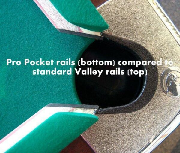 Penguin Brand Pro Pocket Covered Pool Table Rails for Valley Tables - Image 5
