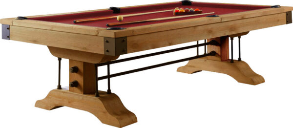 Atlanta 8 Foot Pool Table Pine Weathered Brown - Image 6