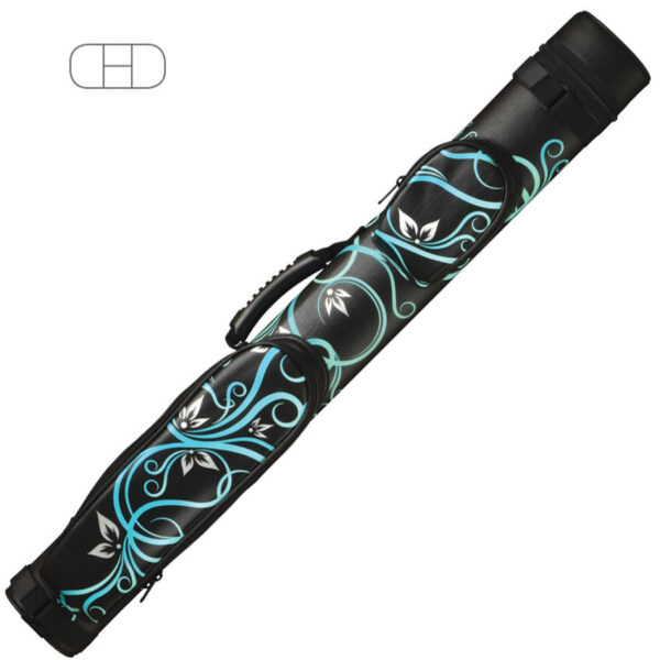McDermott 750936 2 Butt x 2 Shaft Hard Designer Case - Blue Floral