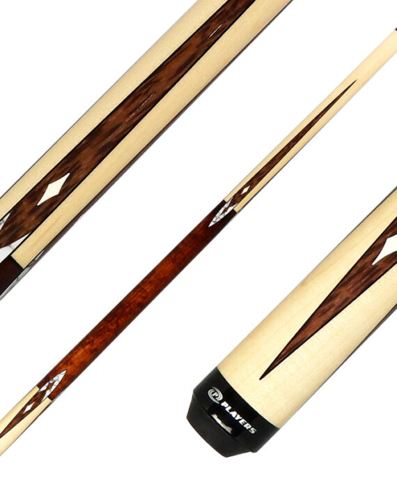 Players G4147 Graphic Pool Cue - Maple With White Recon Wrapless Cue