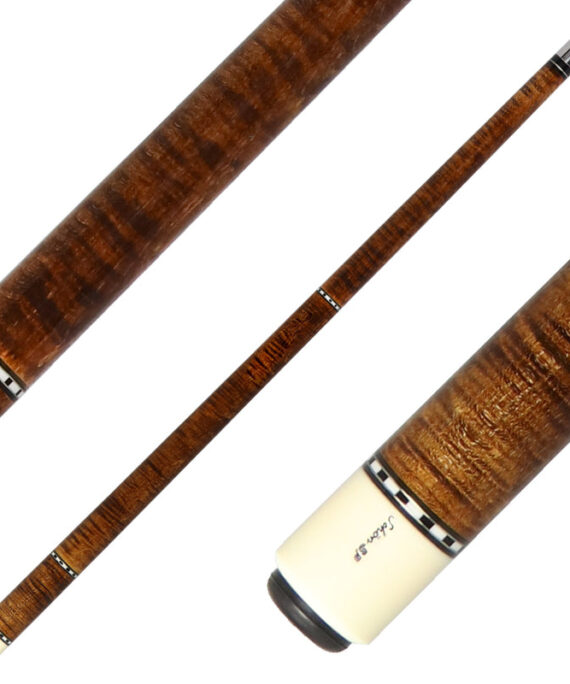 Schon STL1 Dark Stained Curly Maple Pool Cue - STL1SPCURDS2