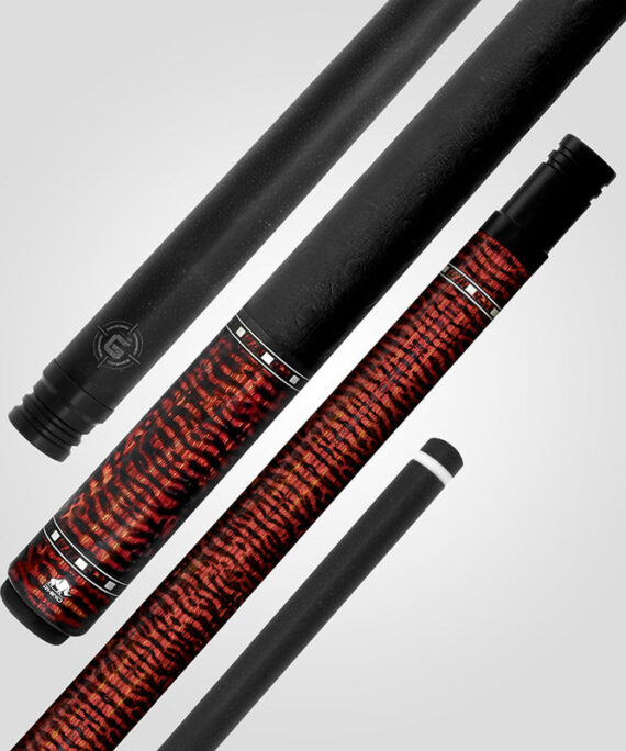Rhino RCGWSWLW G-W Series Pool Stick - Snakewood with Ostrich Leather Wrap