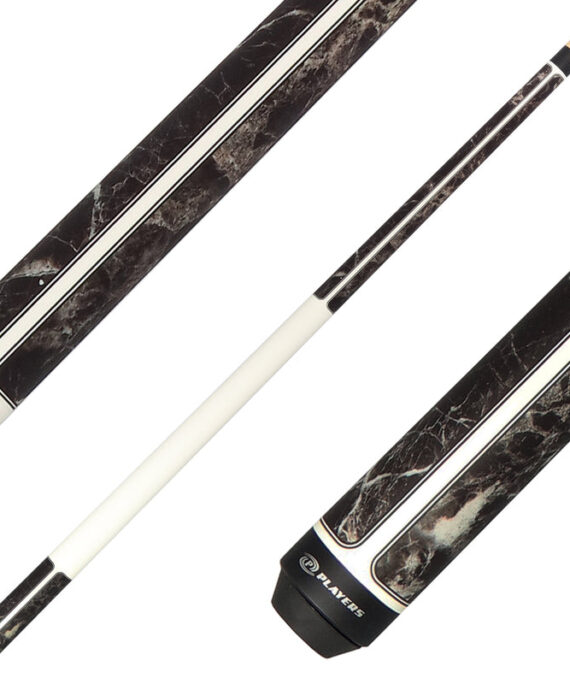 Players G4145 Graphic Pool Cue - Brown Marble With Matte White