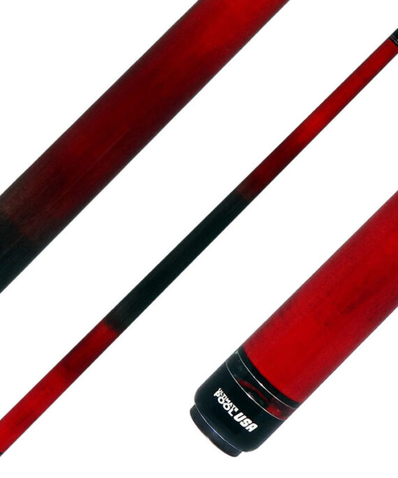 Viking UPUSA003 Ultimate Pool USA Range Series No Wrap Pool Cue- Crimson and Smoke Faded Stain
