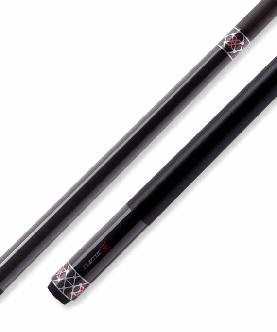 Cuetec 95-120U Cynergy X Raw Black Pool Cue with Black Poly Wrap
