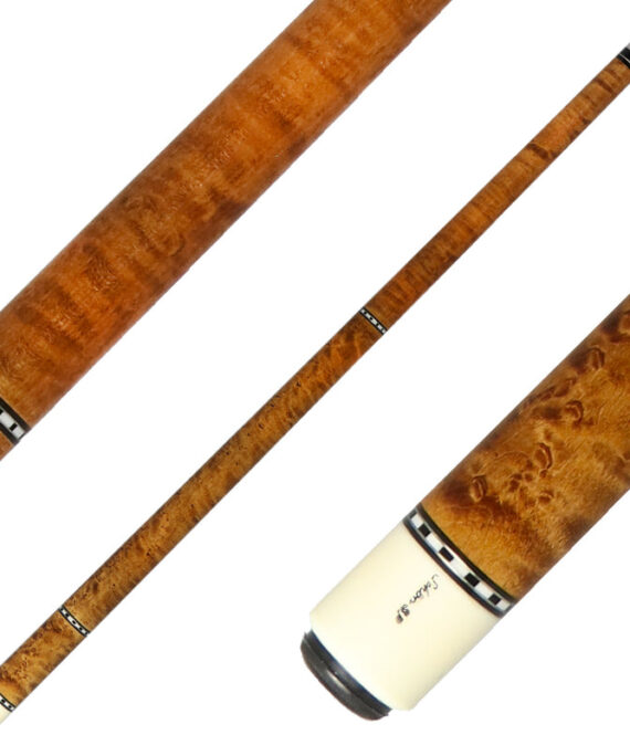 Schon STL1 Full Dark Stained Birdseye Maple Pool Cue - STL1SPBEDS2