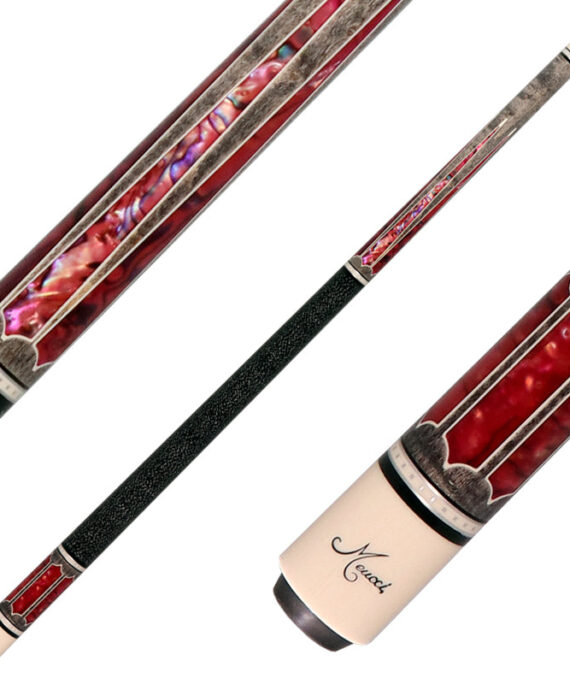 Meucci 2020 Gray - Pink Pearl - Black and White -No-Wrap Pool Cue with Pro Shaft