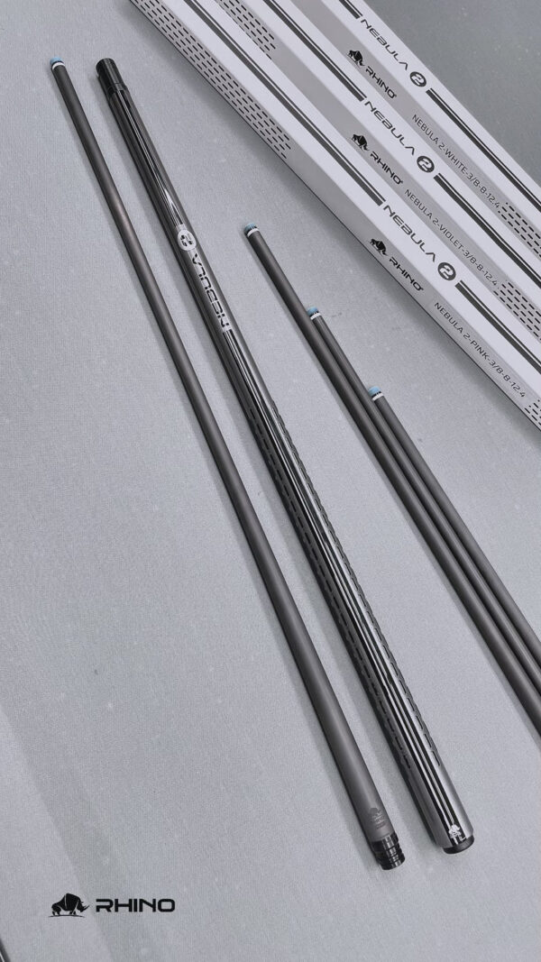 Rhino RCNEB2CG124 Nebula 2 Series Carbon Pool Stick - Charcoal Gray - Image 3
