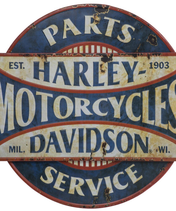 Harley Davidson Sign Parts and Services Metal Pub Sign