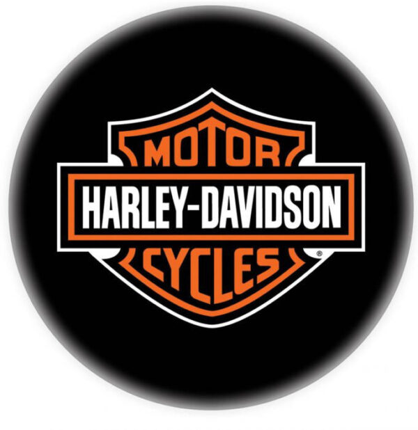 Harley Davidson Themed Bar Stool - Bar and Shield Design - Image 2
