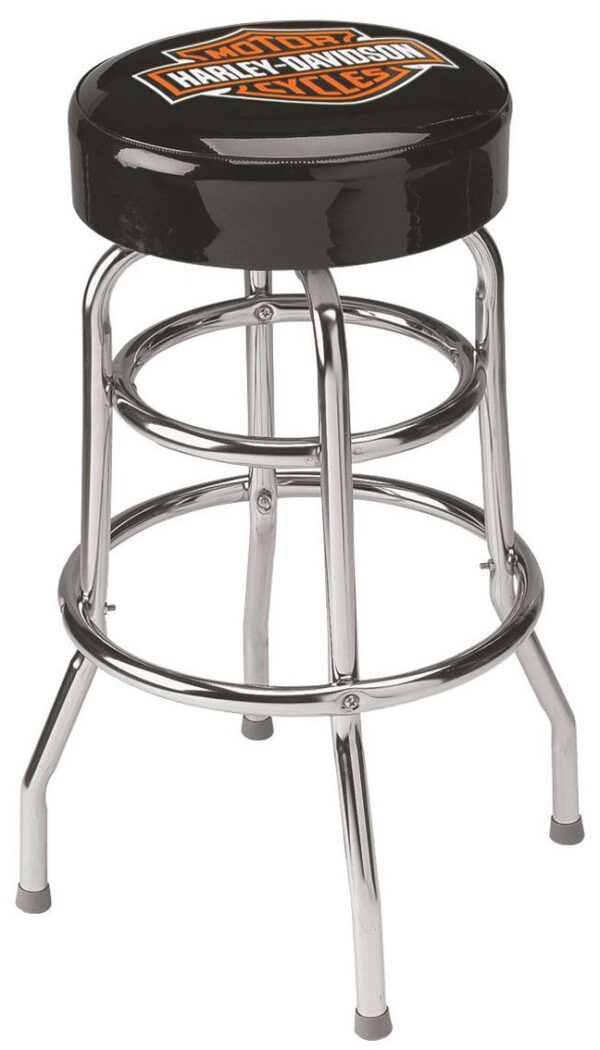 Harley Davidson Themed Bar Stool - Bar and Shield Design