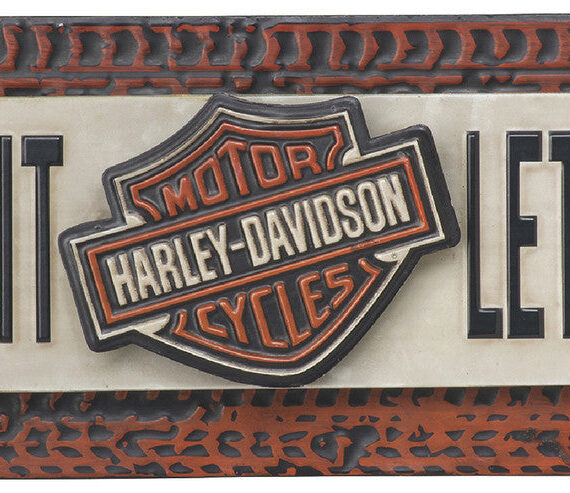 Harley Davidson Sign - Screw It Lets Ride Metal Sign