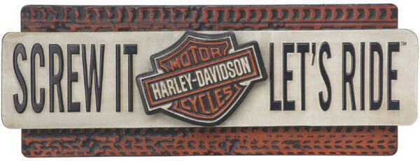 Harley Davidson Sign - Screw It Lets Ride Metal Sign