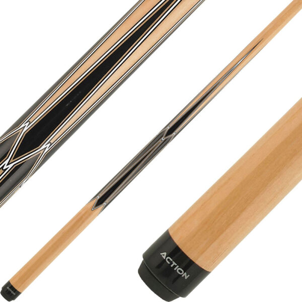 Action ACTSP11 Sneaky Pete Billiard Cue - Natural Maple with Black Accents