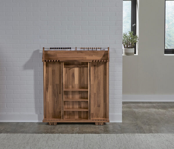 American Heritage Knoxville Freestanding 12 Cue Rack - Acacia Finish - Image 4