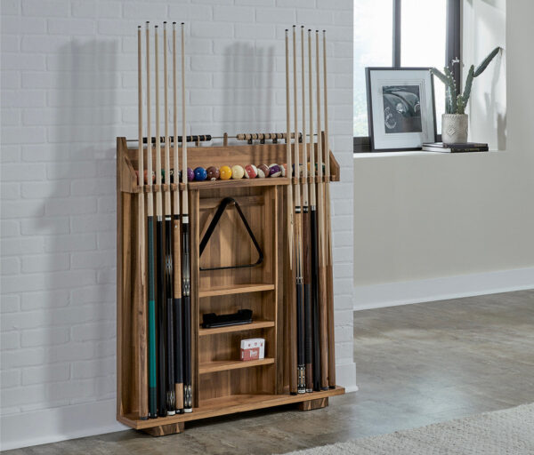 American Heritage Knoxville Freestanding 12 Cue Rack - Acacia Finish - Image 5