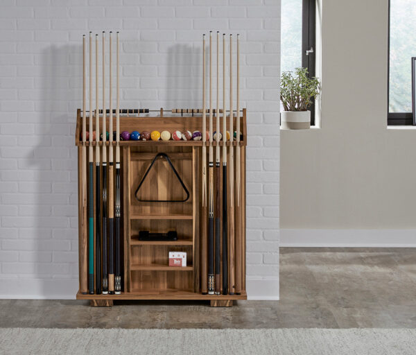 American Heritage Knoxville Freestanding 12 Cue Rack - Acacia Finish - Image 6