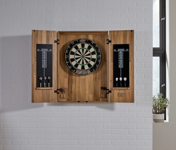 American Heritage Knoxville Wall Mount Dartboard Cabinet - Acacia Finish - Image 4