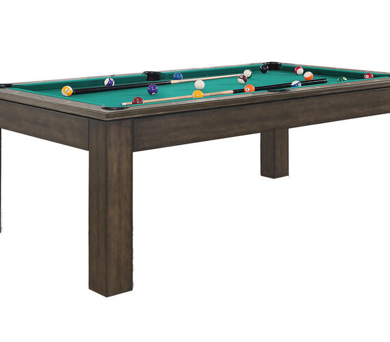 Albany 7 Foot Pool Table with Dining Top Grey Walnut