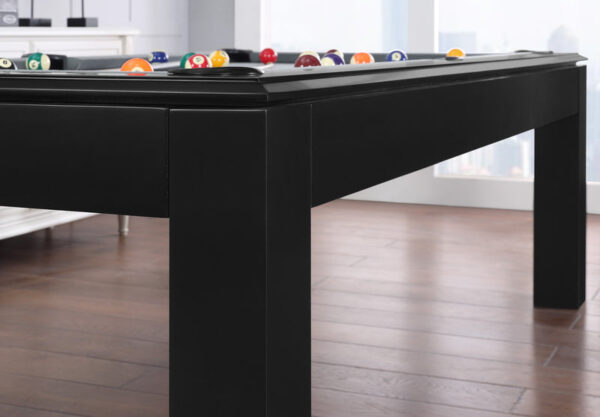 Aragon 7 Foot Pool Table with Dining Top Black - Image 3