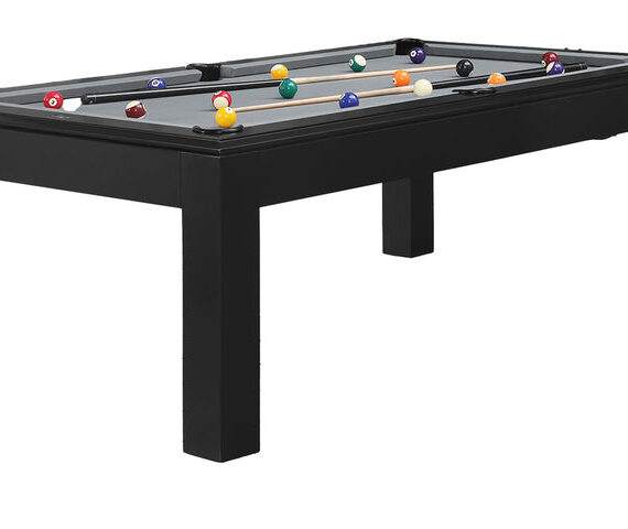 Aragon 7 Foot Pool Table with Dining Top Black