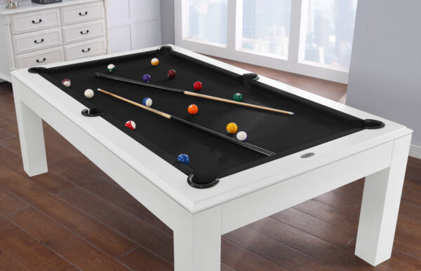 Aragon 7 Foot Pool Table with Dining Top White - Image 4