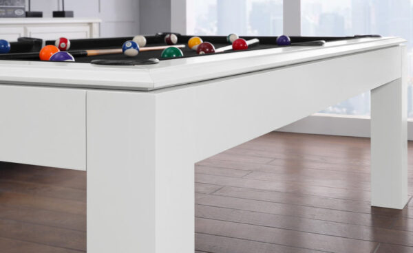 Aragon 7 Foot Pool Table with Dining Top White - Image 3