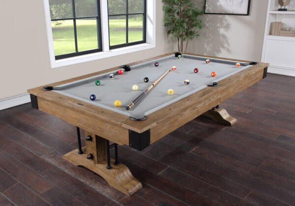 Atlanta 8 Foot Pool Table Pine Weathered Brown - Image 5