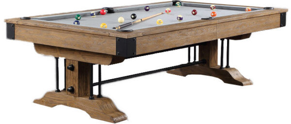 Atlanta 8 Foot Pool Table Pine Weathered Brown