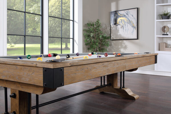 Atlanta 8 Foot Pool Table Pine Weathered Brown - Image 4