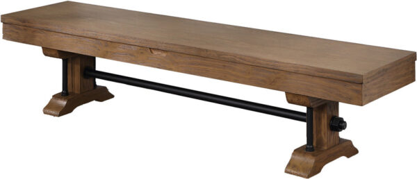Atlanta 8 Foot Pine Weathered Brown Pool Table with FREE Dining Table Top and Bench - Image 4