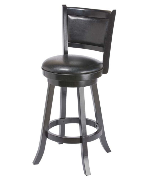 Ram Gameroom Backed Bar Stool Black