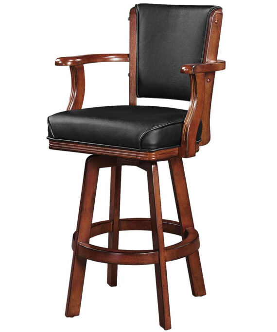 Ram Gameroom Swivel Bar Stool with Arms Chestnut
