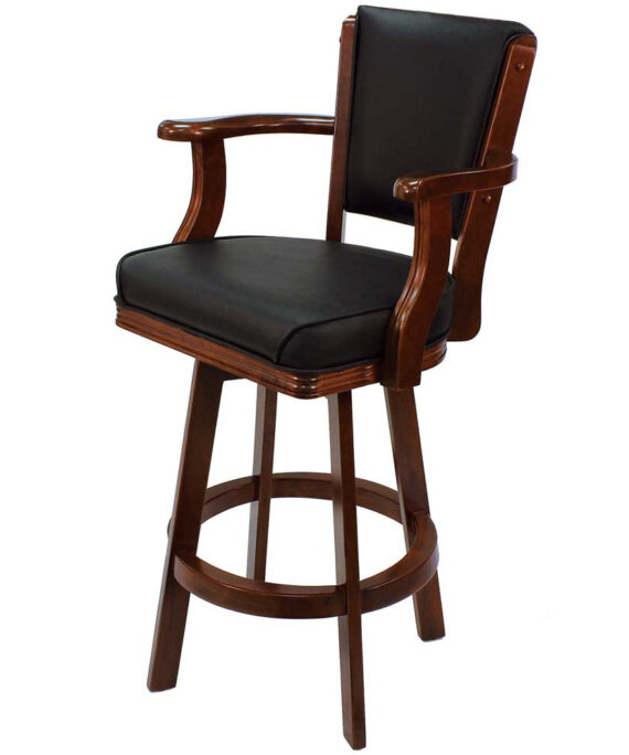 Ram Gameroom Swivel Bar Stool with Arms English Tudor
