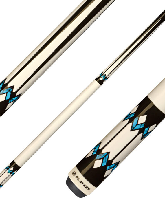 Players G3355 Graphic Series Pool Cue - Midnight Black with Ivory Points