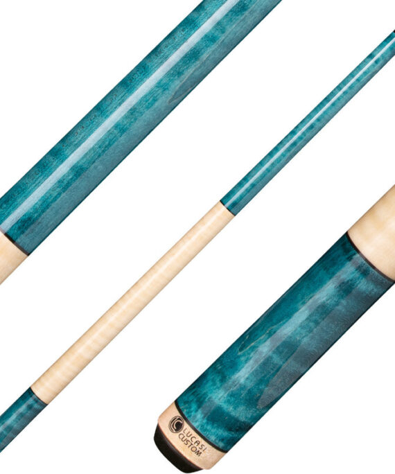 Lucasi LZC3 Teal Birdseye and Natural Maple Handle Cue