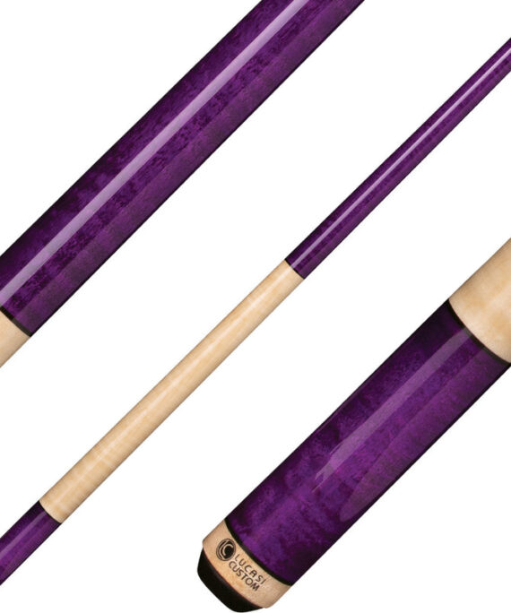 Lucasi LZC6 Purple Birdseye and Natural Maple Handle Cue