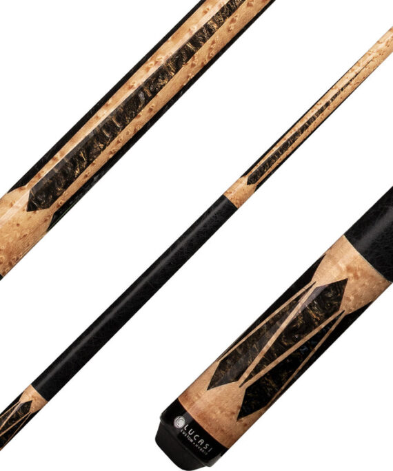 Lucasi LHLE8 Hybrid Birdseye Maple with Gold Pearl Inlays Cue