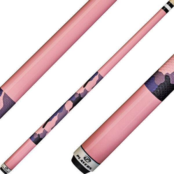 Players Y-G07-52 Junior Cue - Pink with Camo