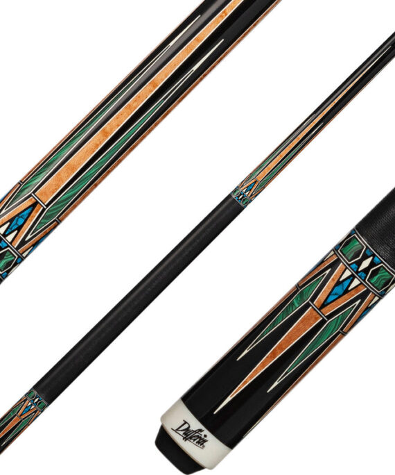 Dufferin D-SE49 Play Cue - Black and Green Malachite