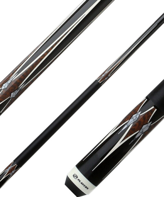 Players G3400 Graphic Series Pool Cue - Midnight Black with Snakewood