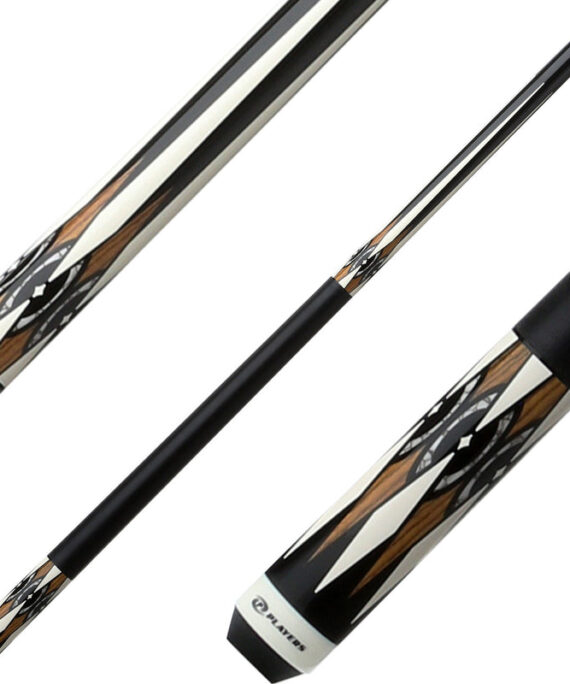Players G3401 Graphic Series Pool Cue -Midnight Black with Bocote