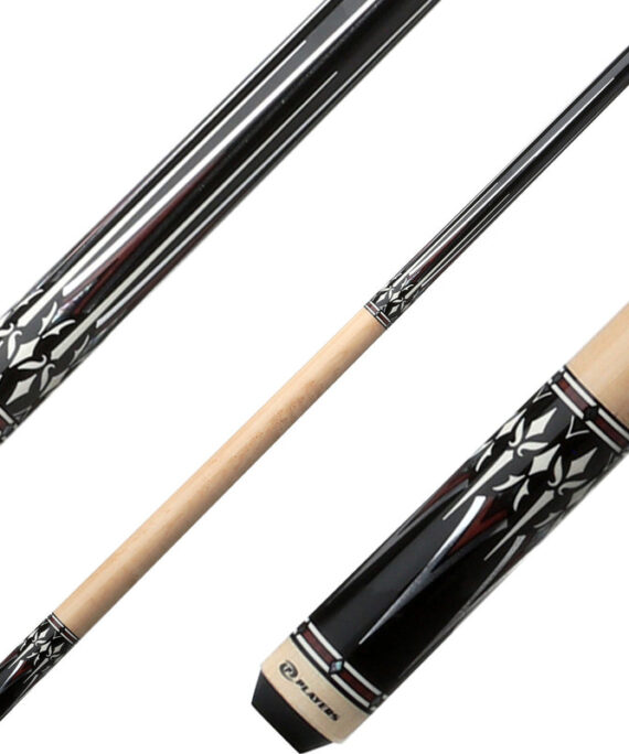 Players G3402 Graphic Series Pool Cue - Midnight Black with Natural